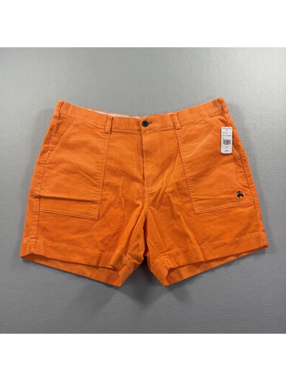 Brooks Brothers Bermuda Short Orange Corduroy W40 NWT $89.50 Retail